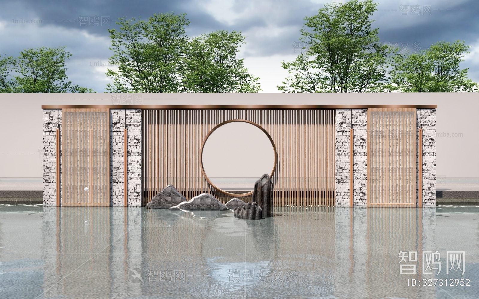 New Chinese Style Landscape Wall