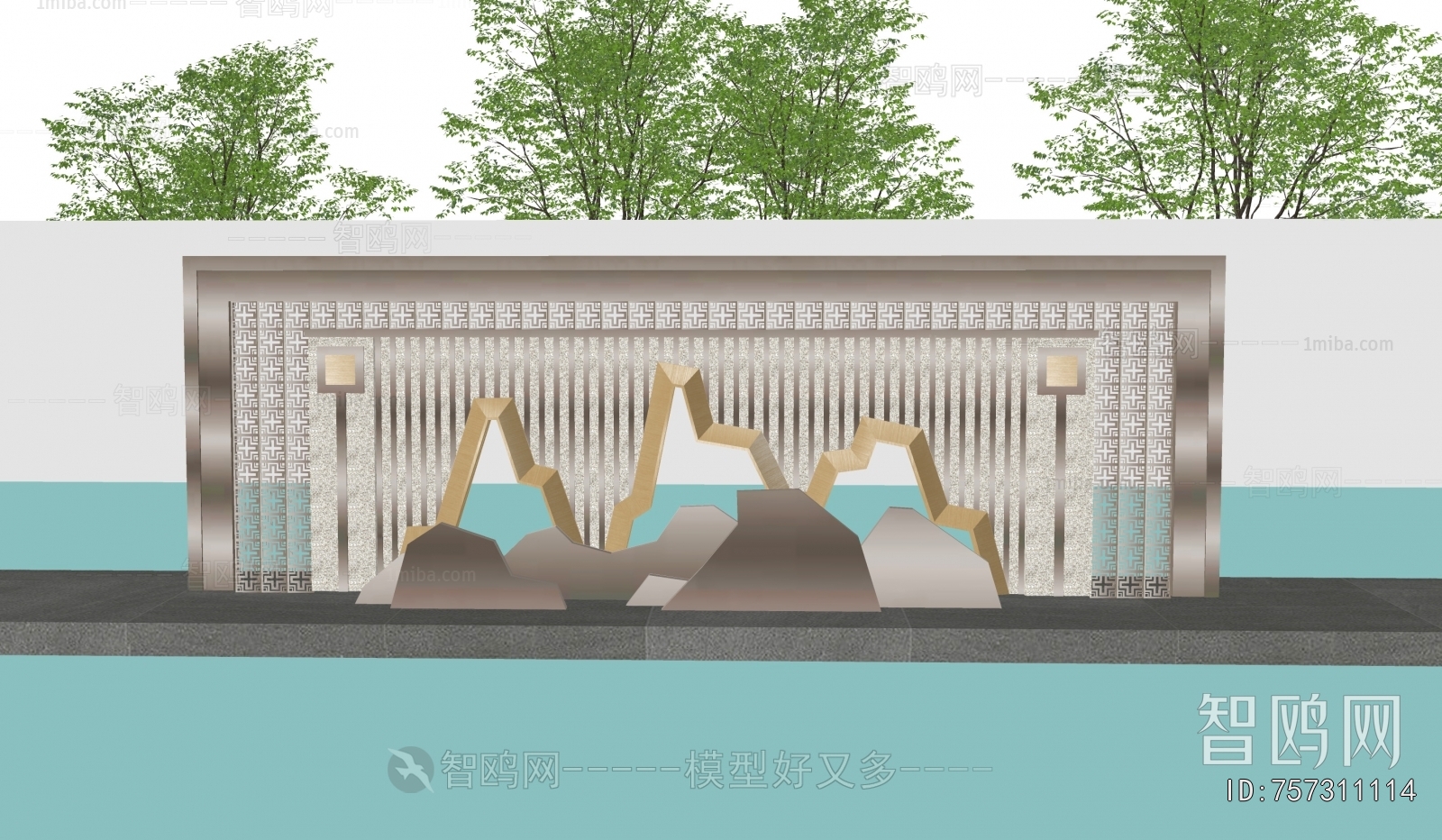 New Chinese Style Landscape Wall