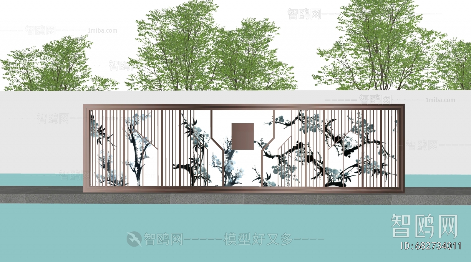 New Chinese Style Landscape Wall