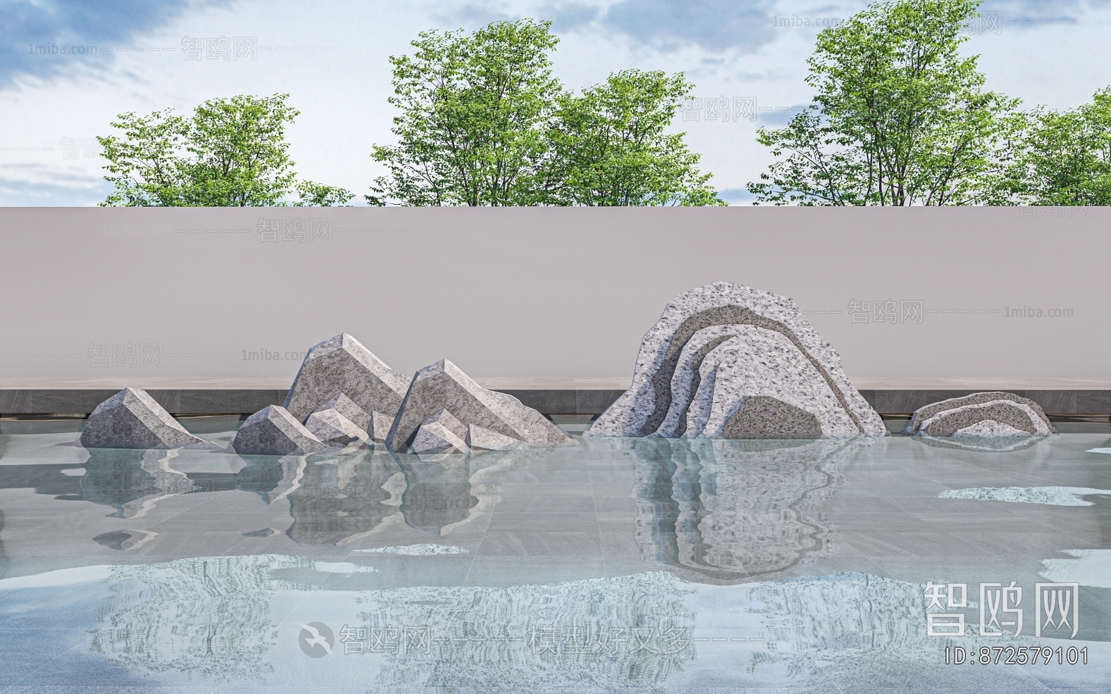 Modern Rockery Waterscape