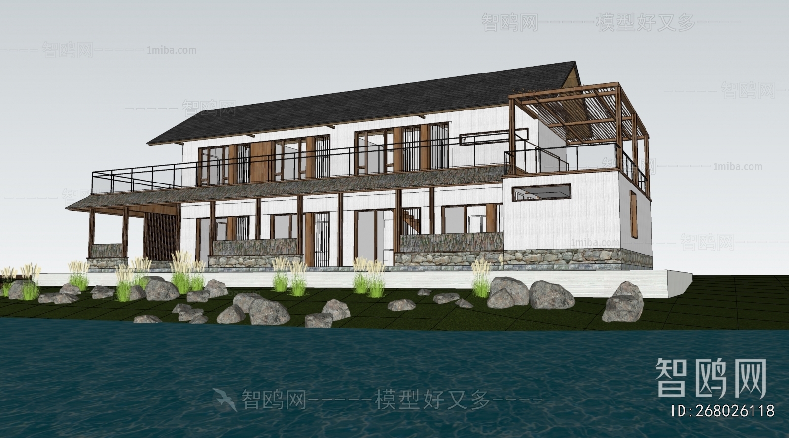 New Chinese Style Appearance Of Commercial Building