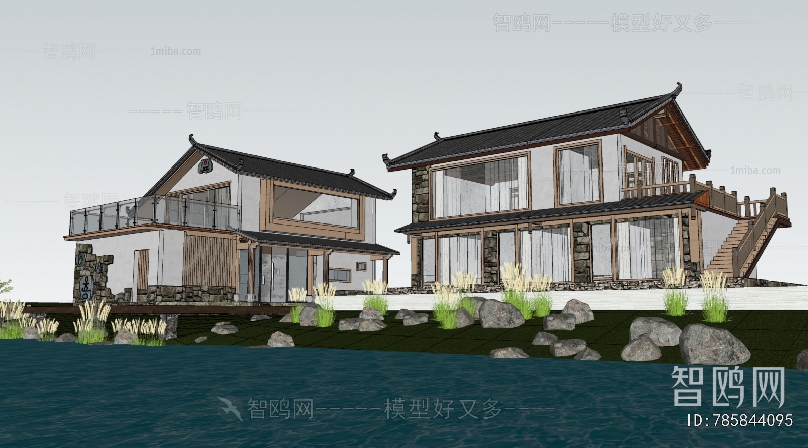 New Chinese Style Appearance Of Commercial Building