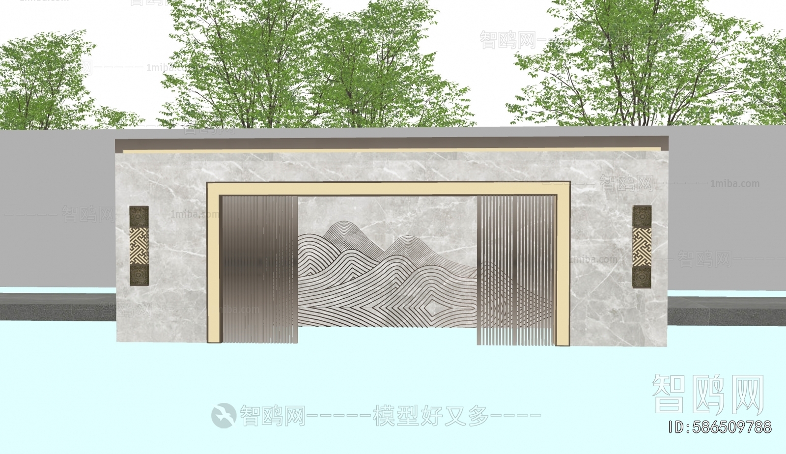 New Chinese Style Landscape Wall