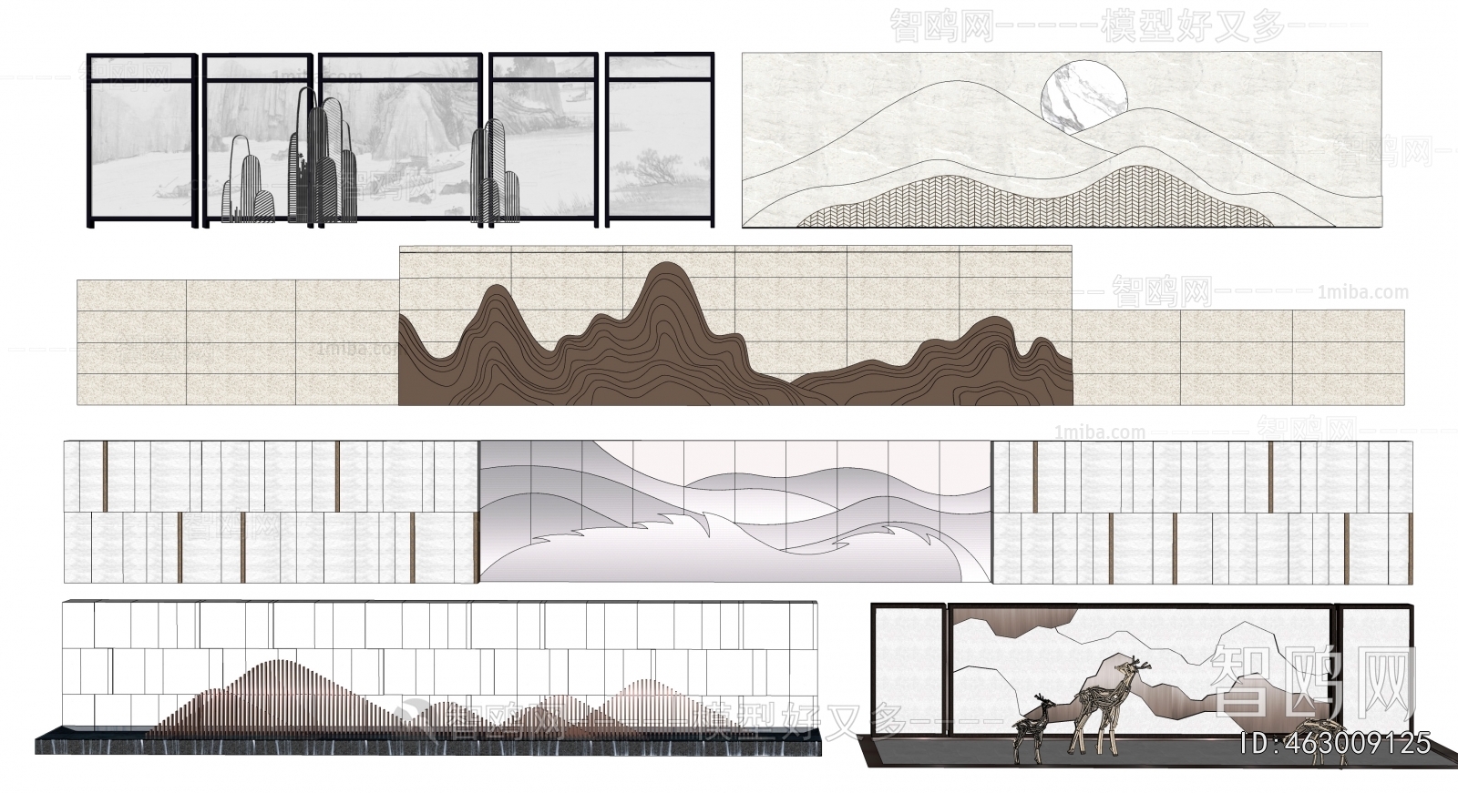 New Chinese Style Landscape Wall