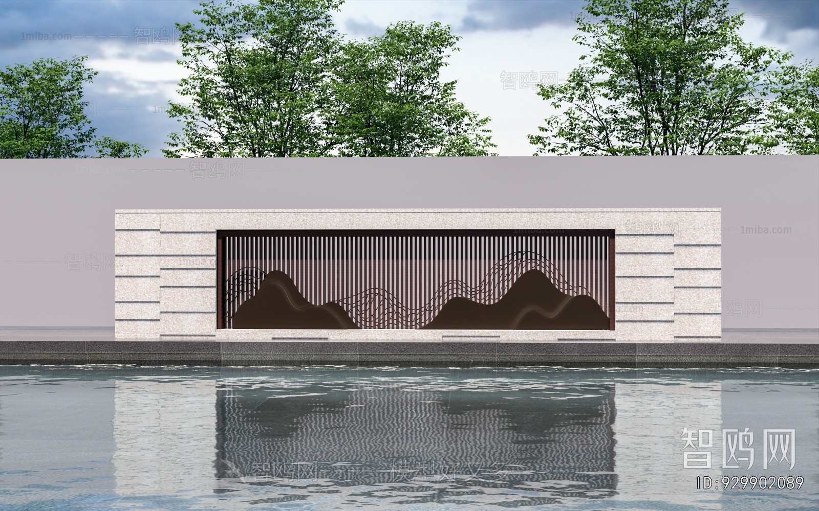 New Chinese Style Landscape Wall