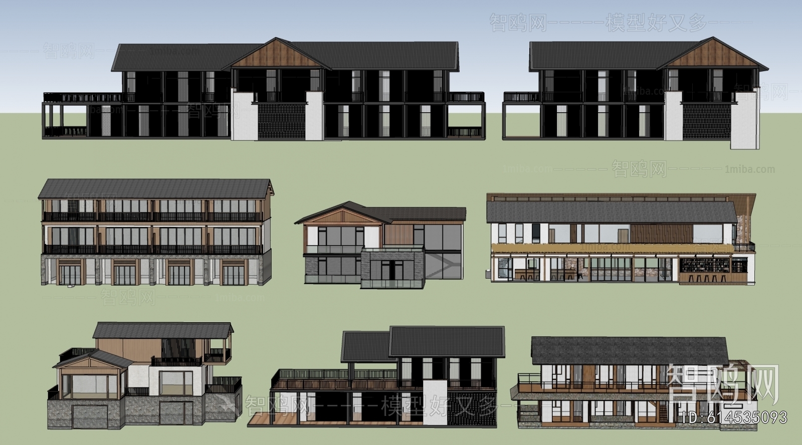 New Chinese Style Appearance Of Commercial Building