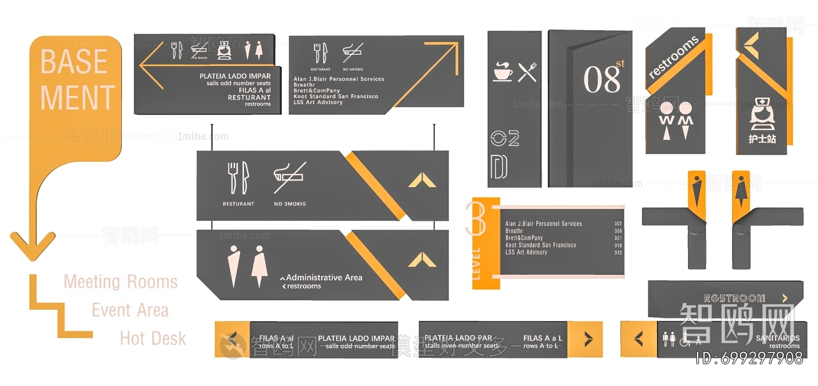 Modern Guide Board/bulletin Board