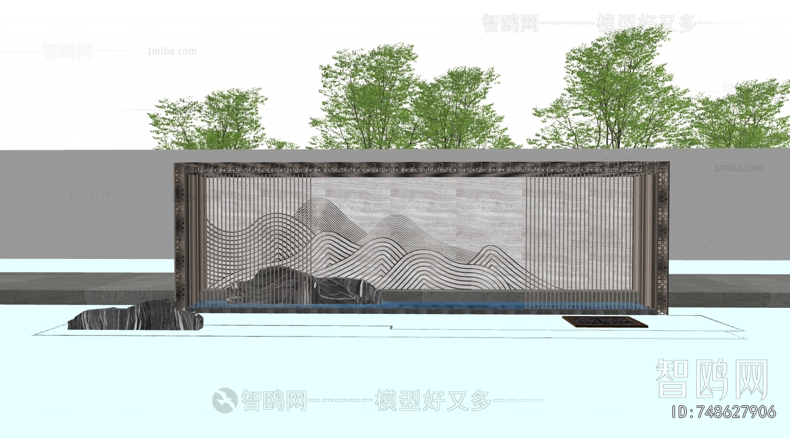 New Chinese Style Landscape Wall