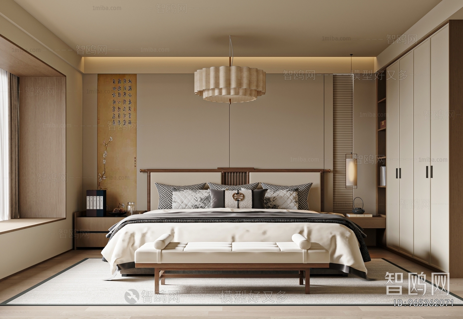 New Chinese Style Bedroom