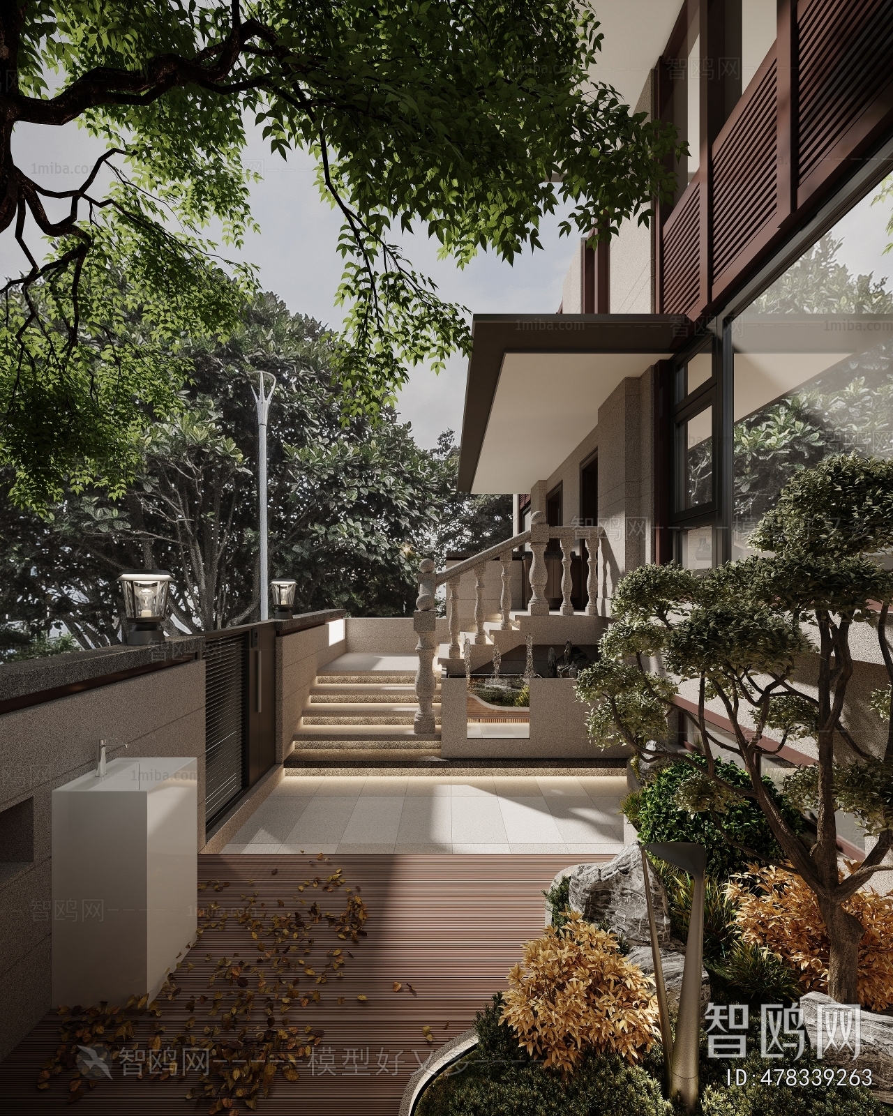 Modern Courtyard/landscape