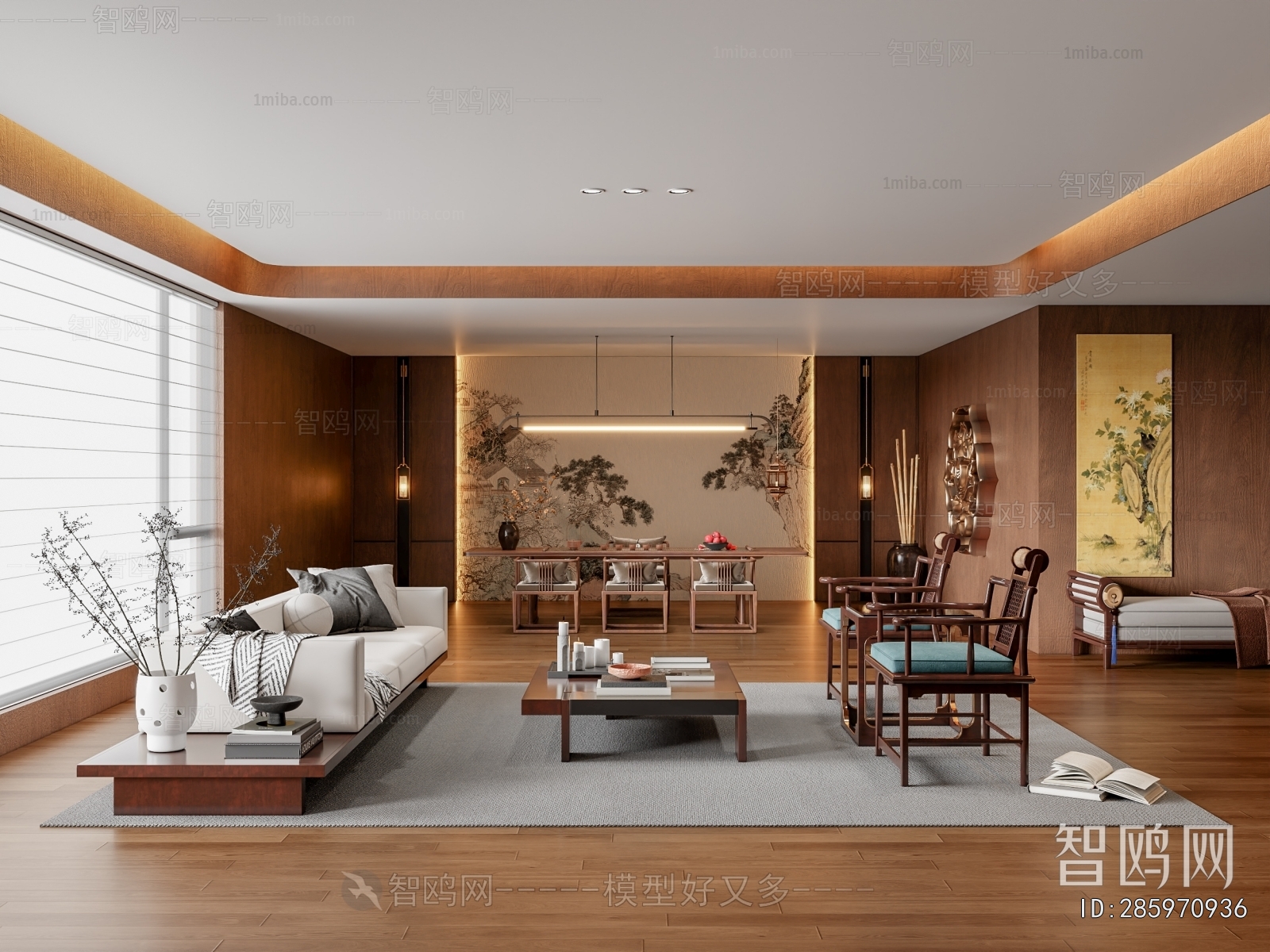 New Chinese Style A Living Room