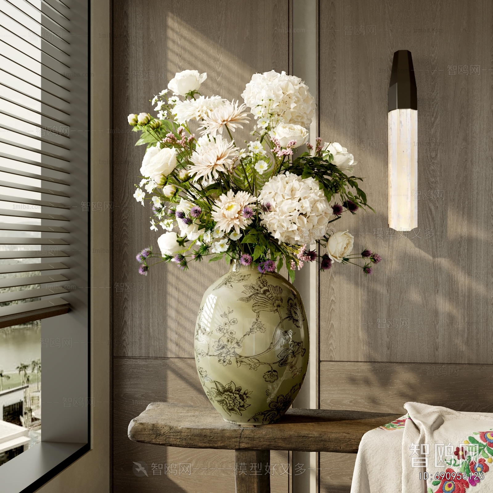 New Chinese Style Flower Arrangement