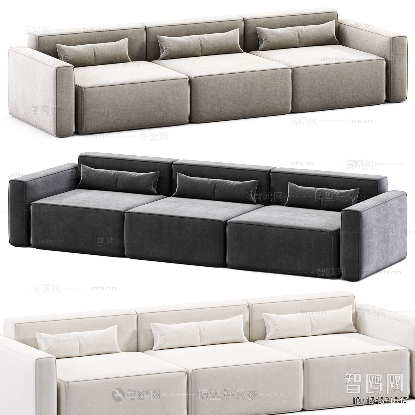 Modern Three-seat Sofa