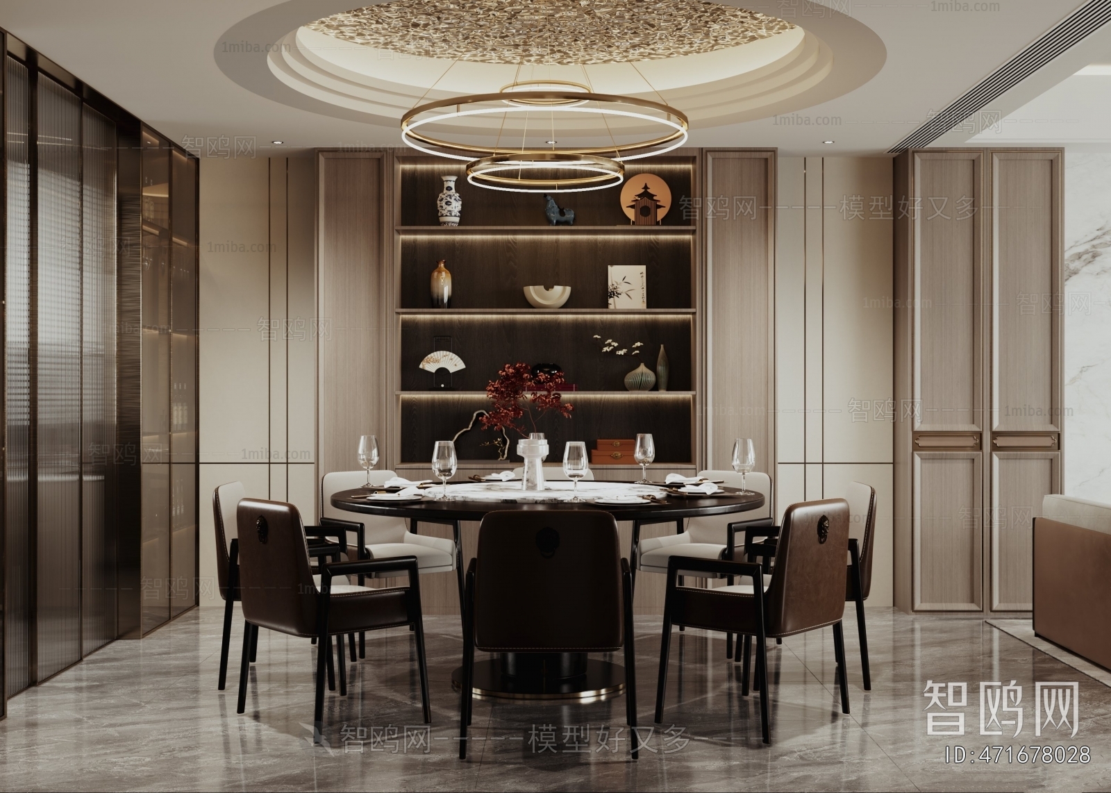 New Chinese Style Dining Room