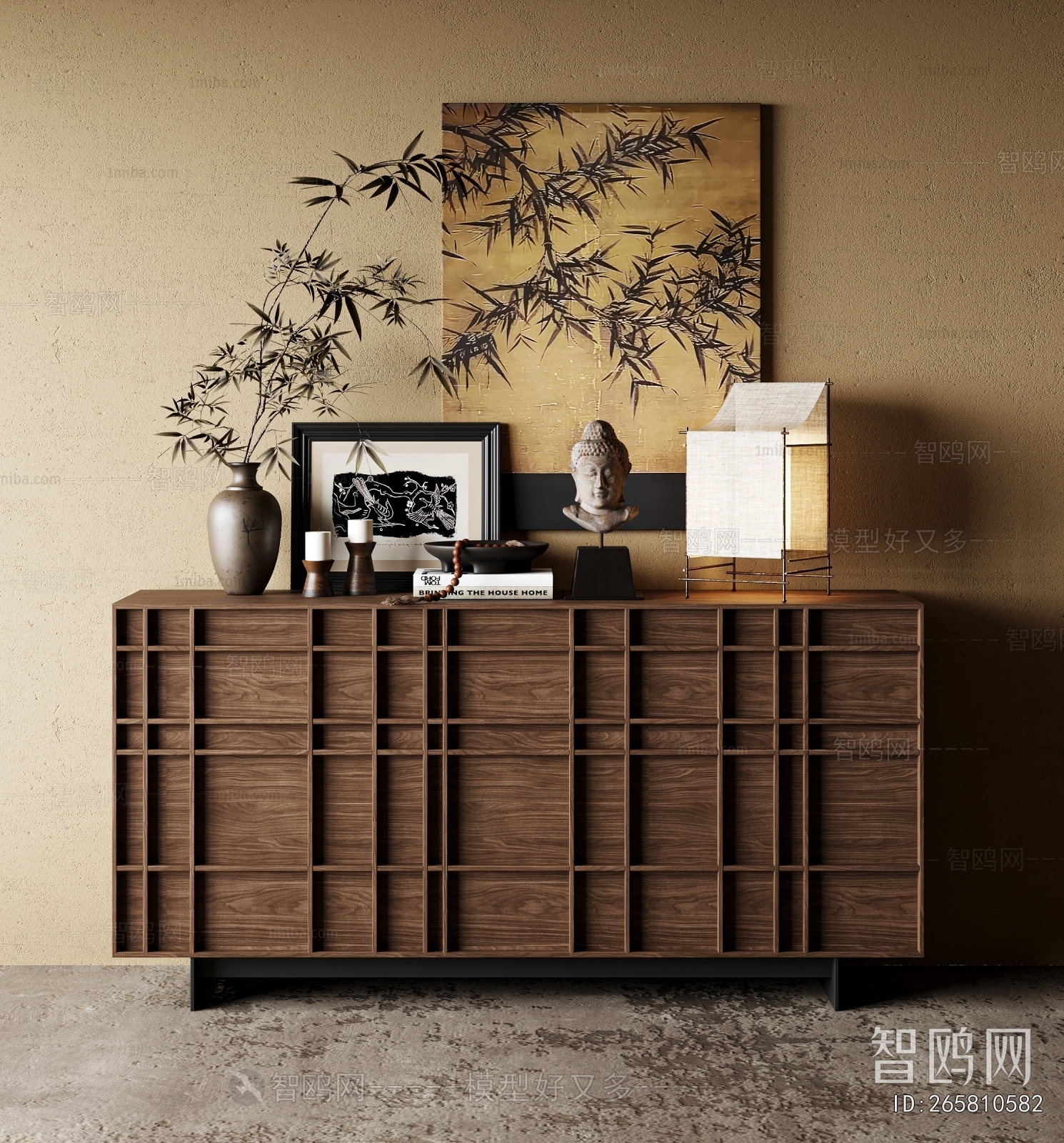 Wabi-sabi Style Side Cabinet