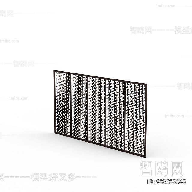 Chinese Style Wooden Screen Partition