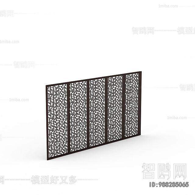 Chinese Style Wooden Screen Partition