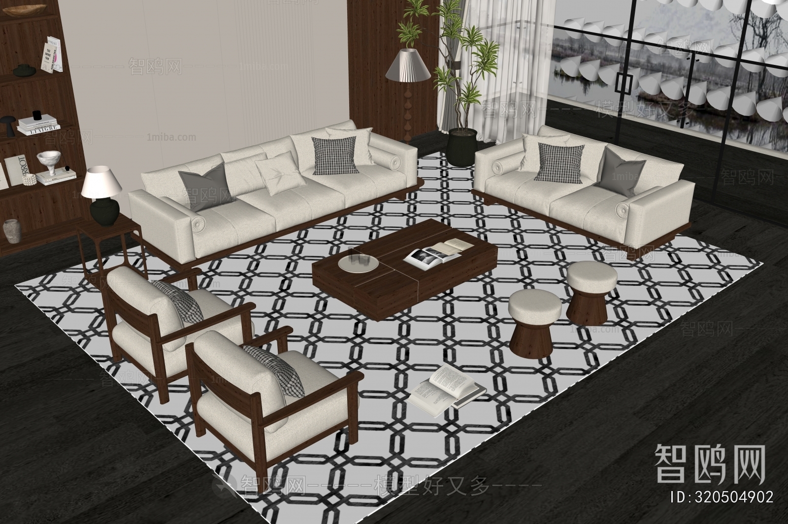 New Chinese Style Sofa Combination