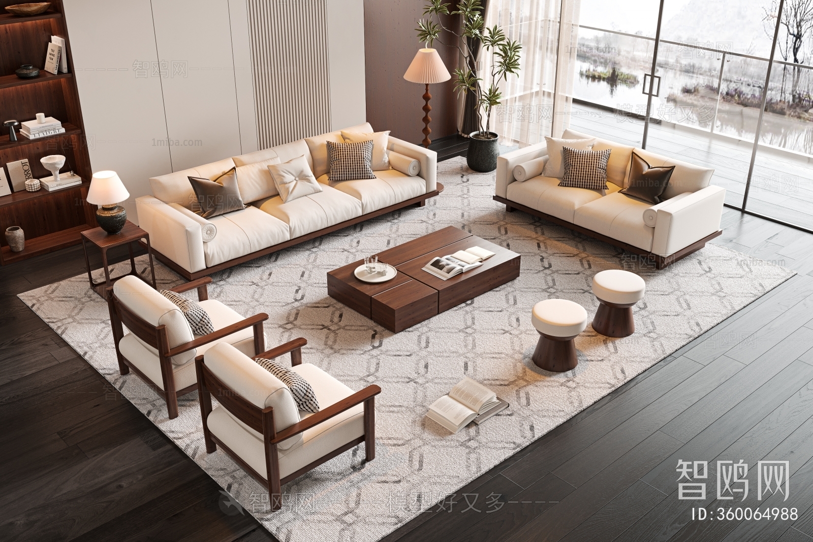 New Chinese Style Sofa Combination