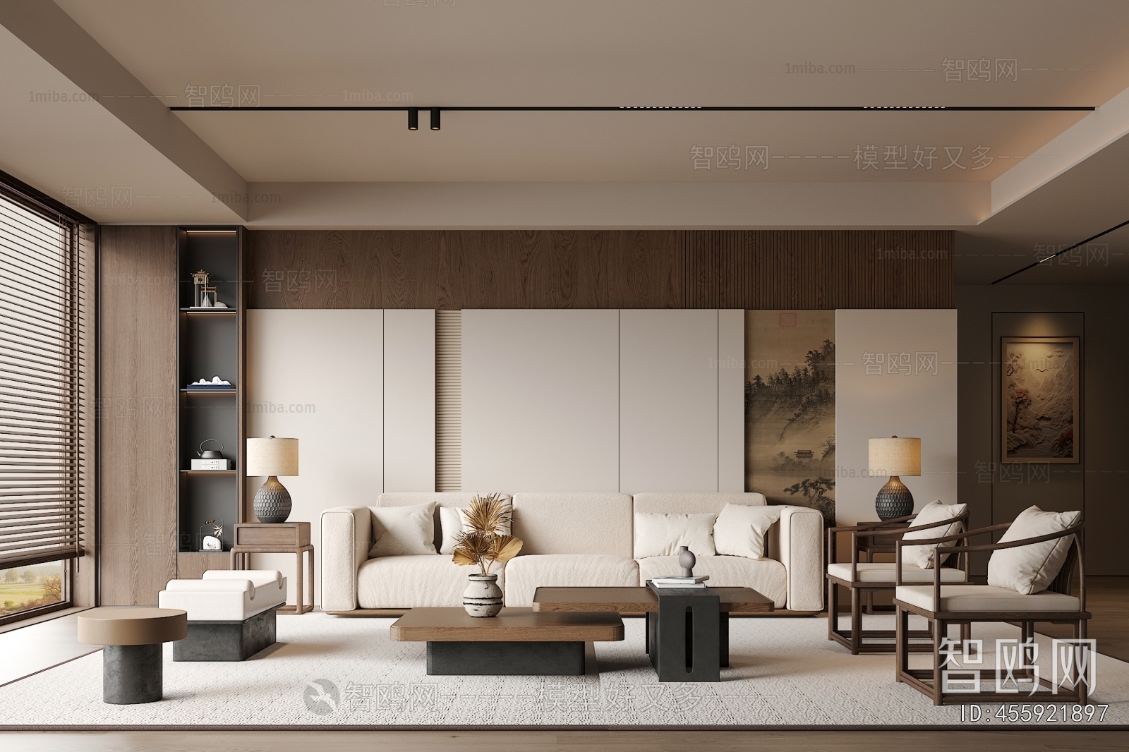 New Chinese Style A Living Room