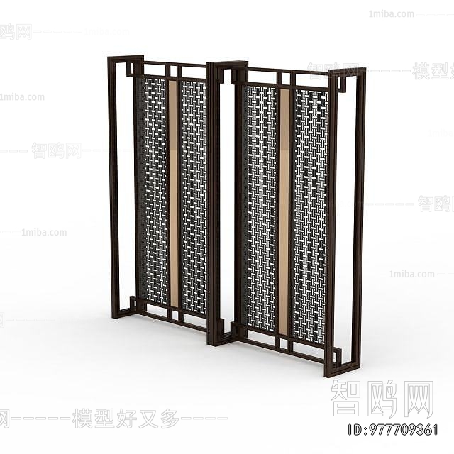 New Chinese Style Wooden Screen Partition