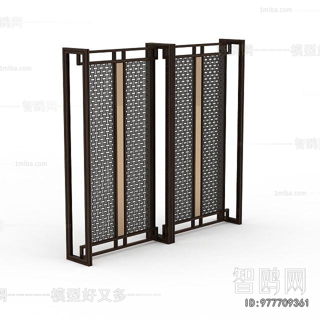 New Chinese Style Wooden Screen Partition
