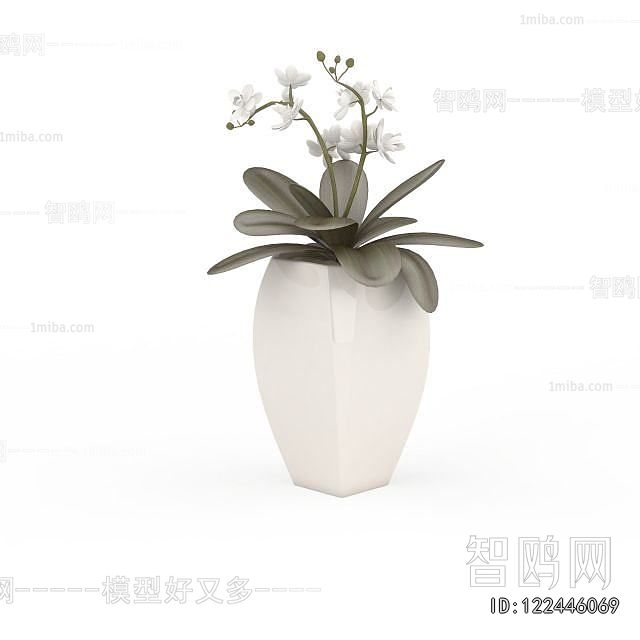 Modern Potted Green Plant