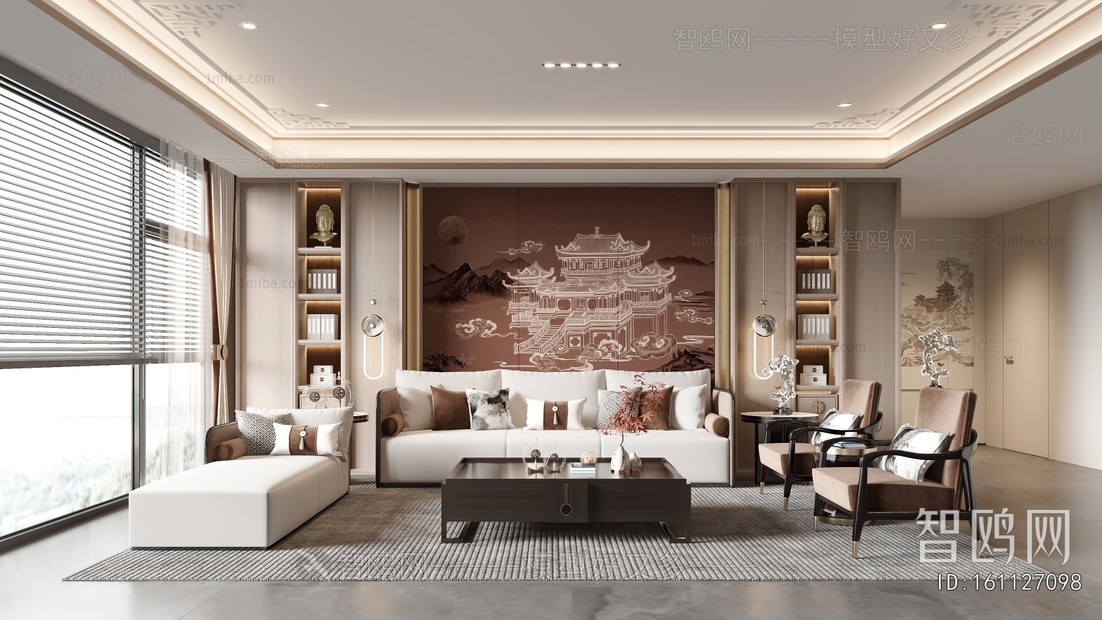 New Chinese Style A Living Room