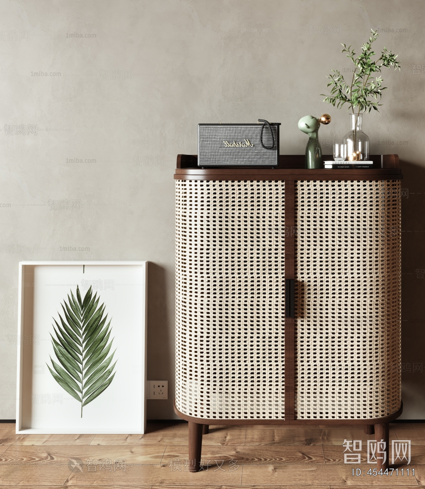 Wabi-sabi Style Side Cabinet