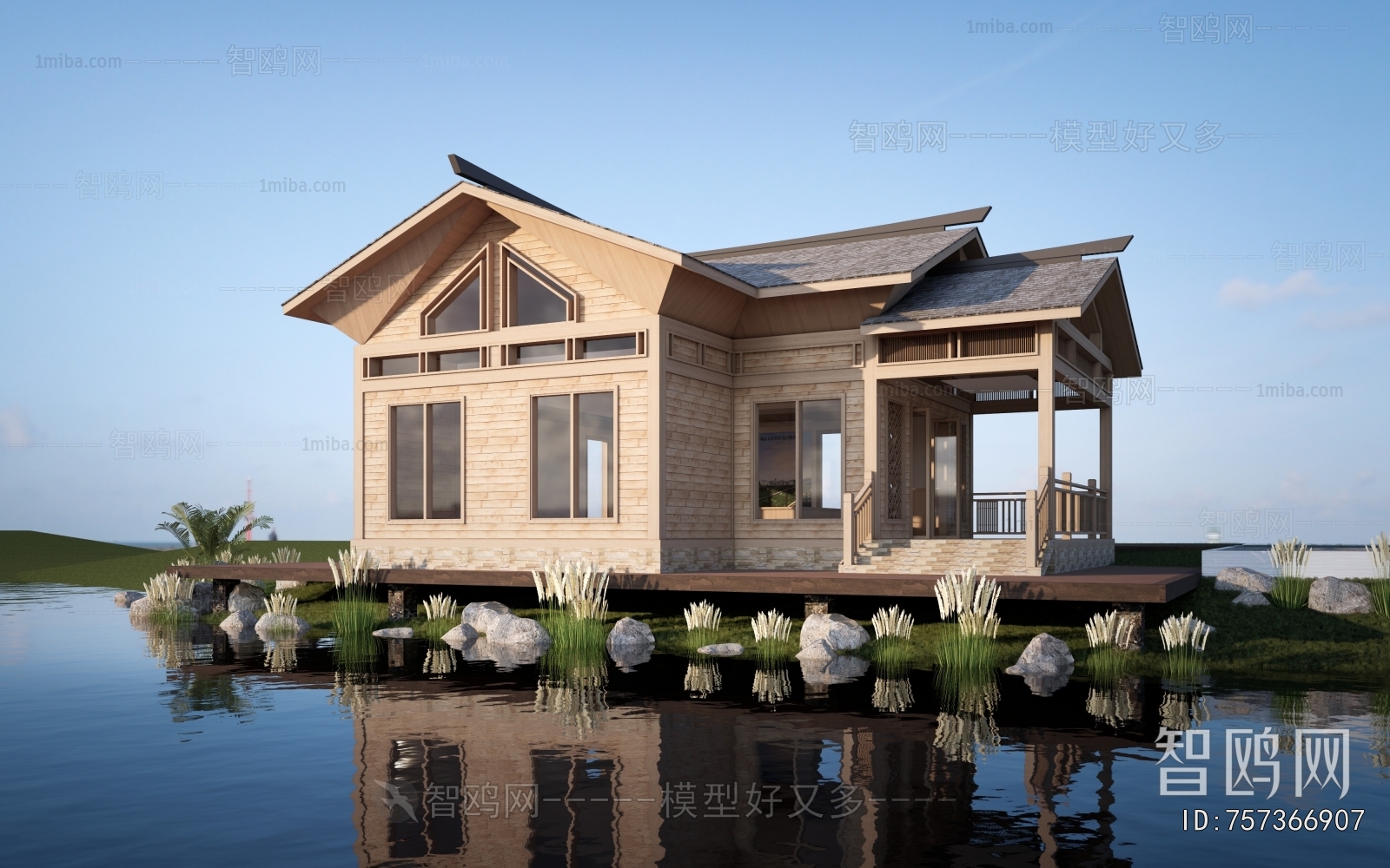 New Chinese Style Appearance Of Commercial Building