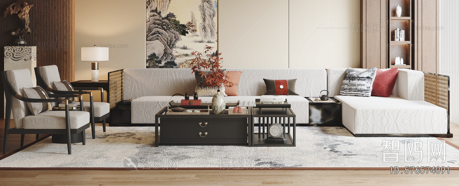 New Chinese Style Sofa Combination