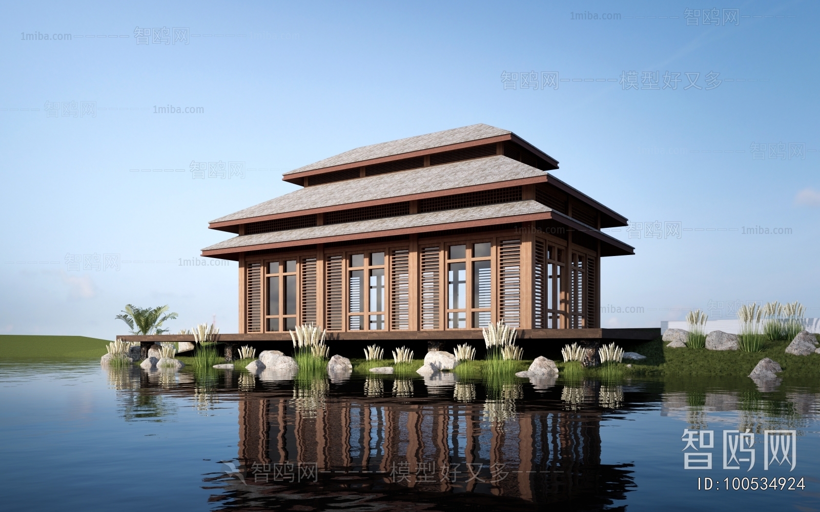 New Chinese Style Appearance Of Commercial Building