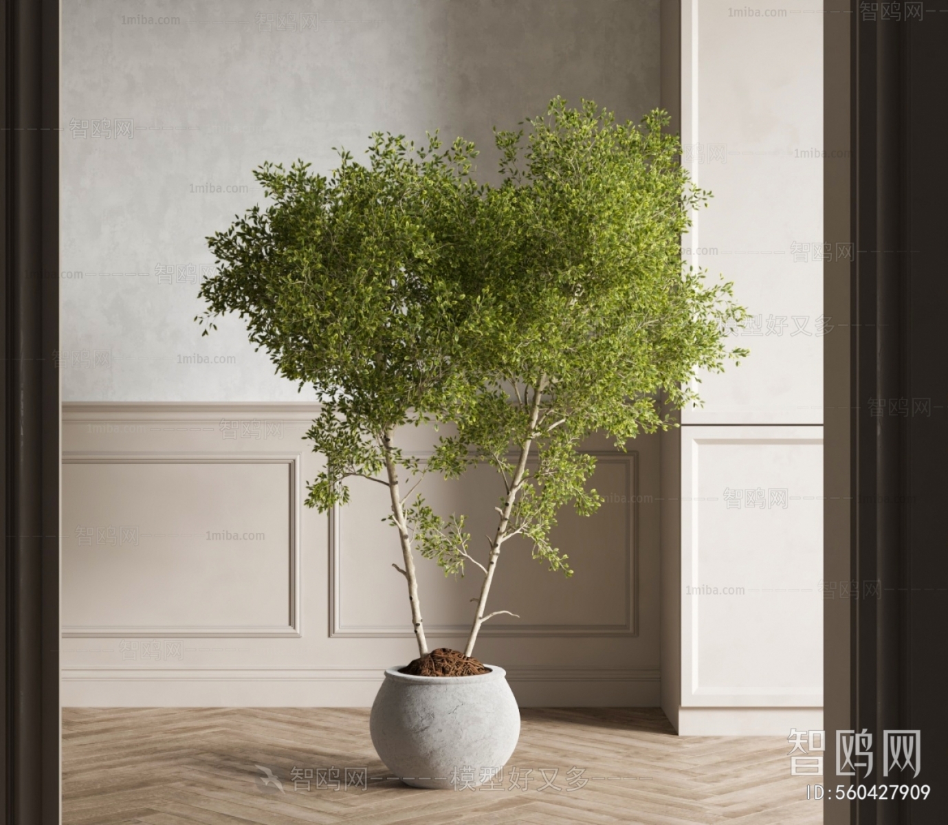 Modern Ground Green Plant Potted Plants