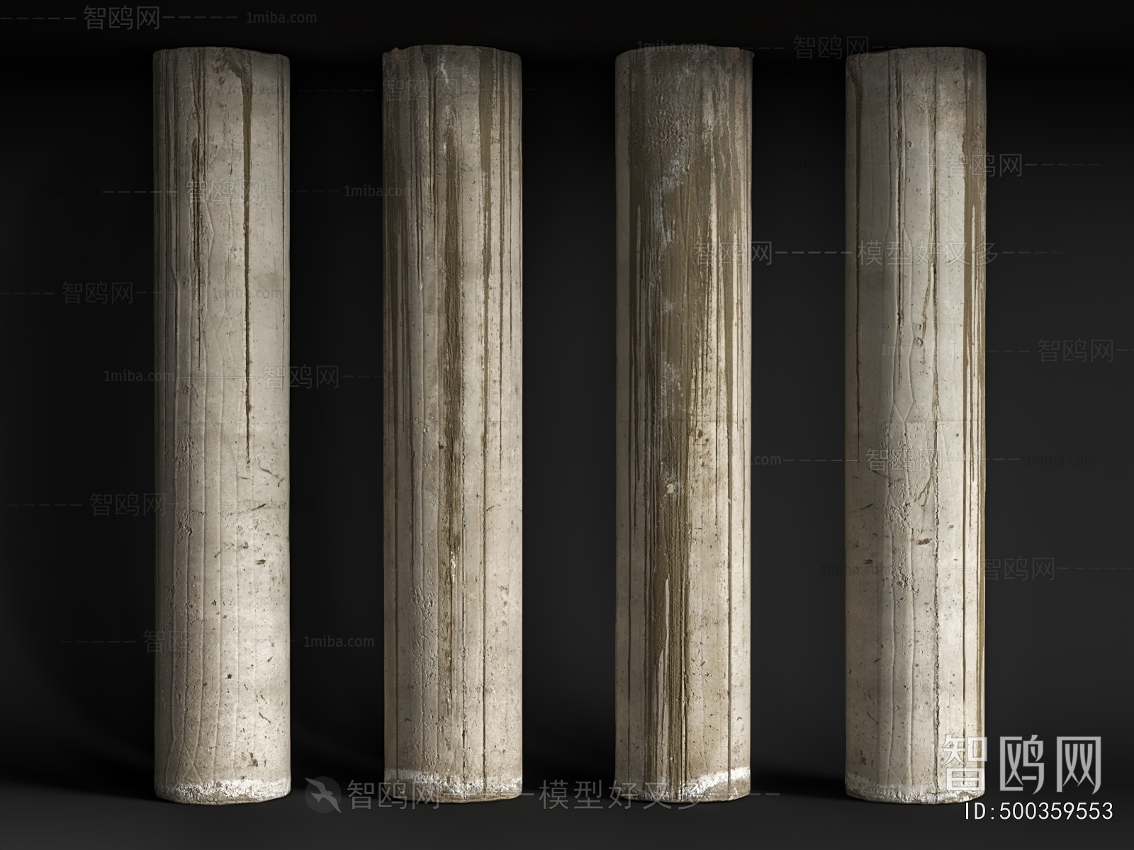 Wabi-sabi Style Column