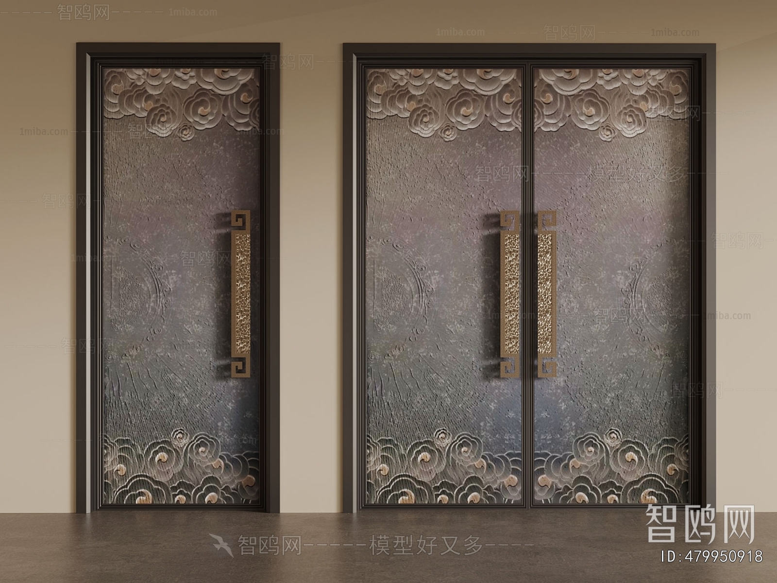 New Chinese Style Double Door