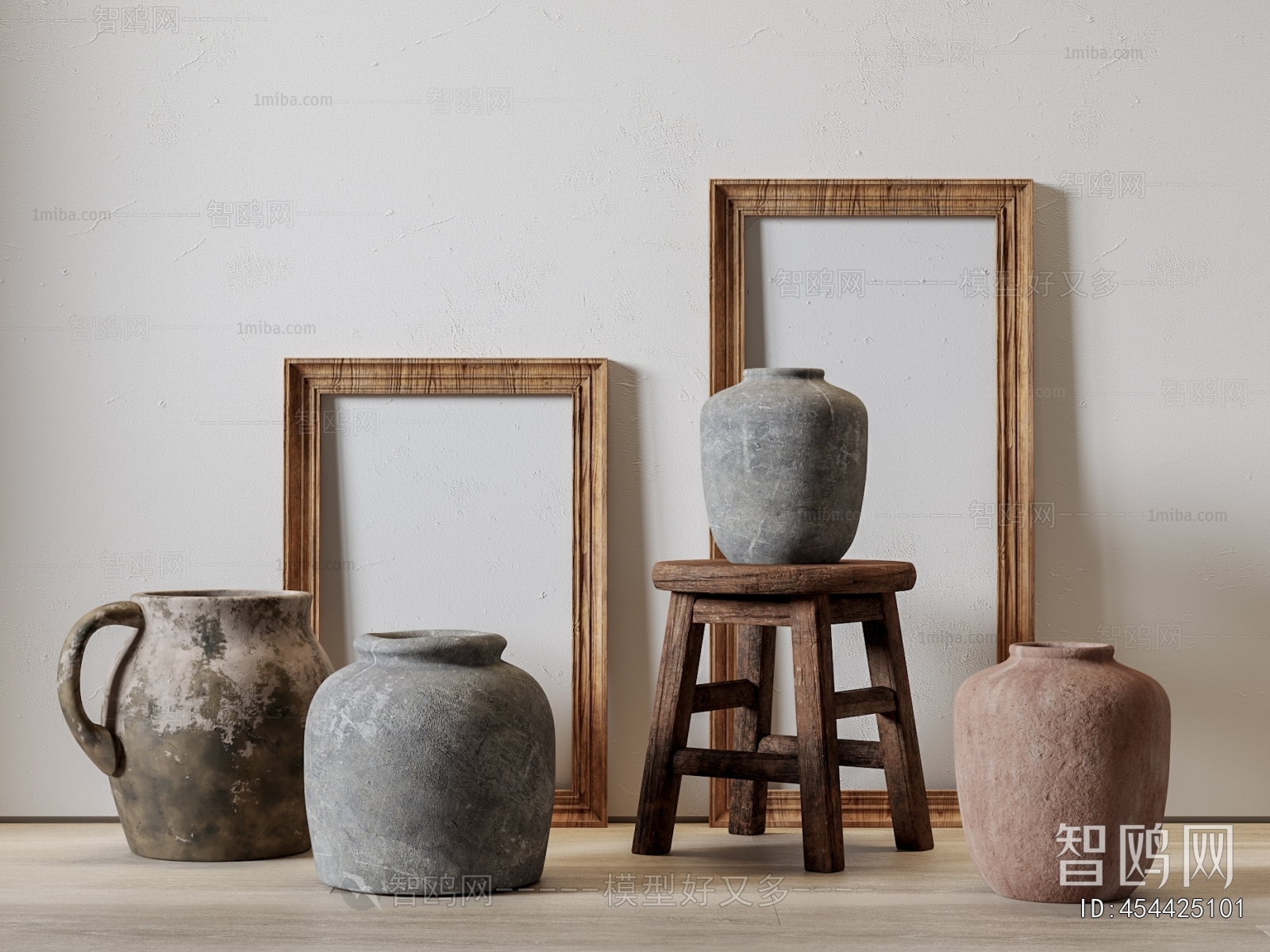 Wabi-sabi Style Clay Pot