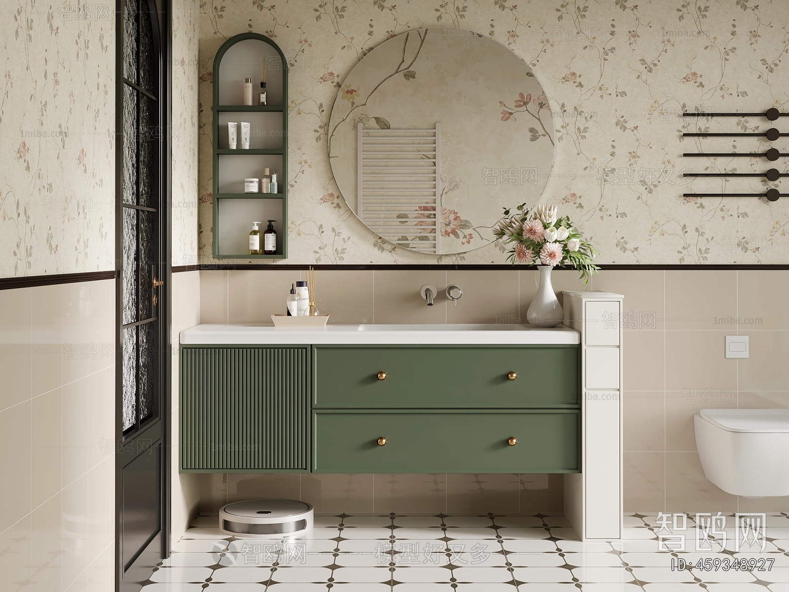 French Style Bathroom Cabinet