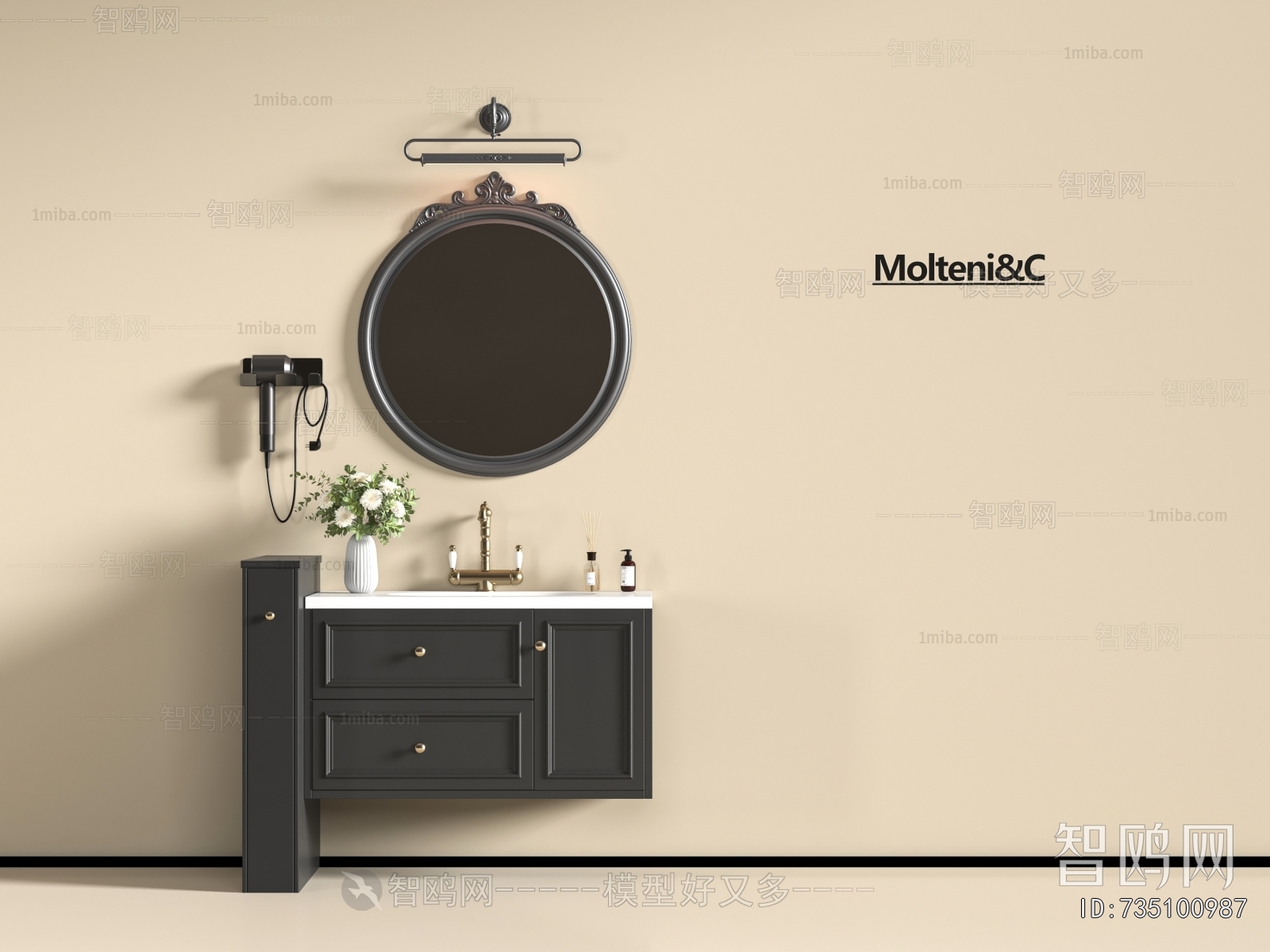 French Style Bathroom Cabinet