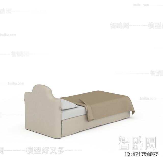 Simple European Style Single Bed