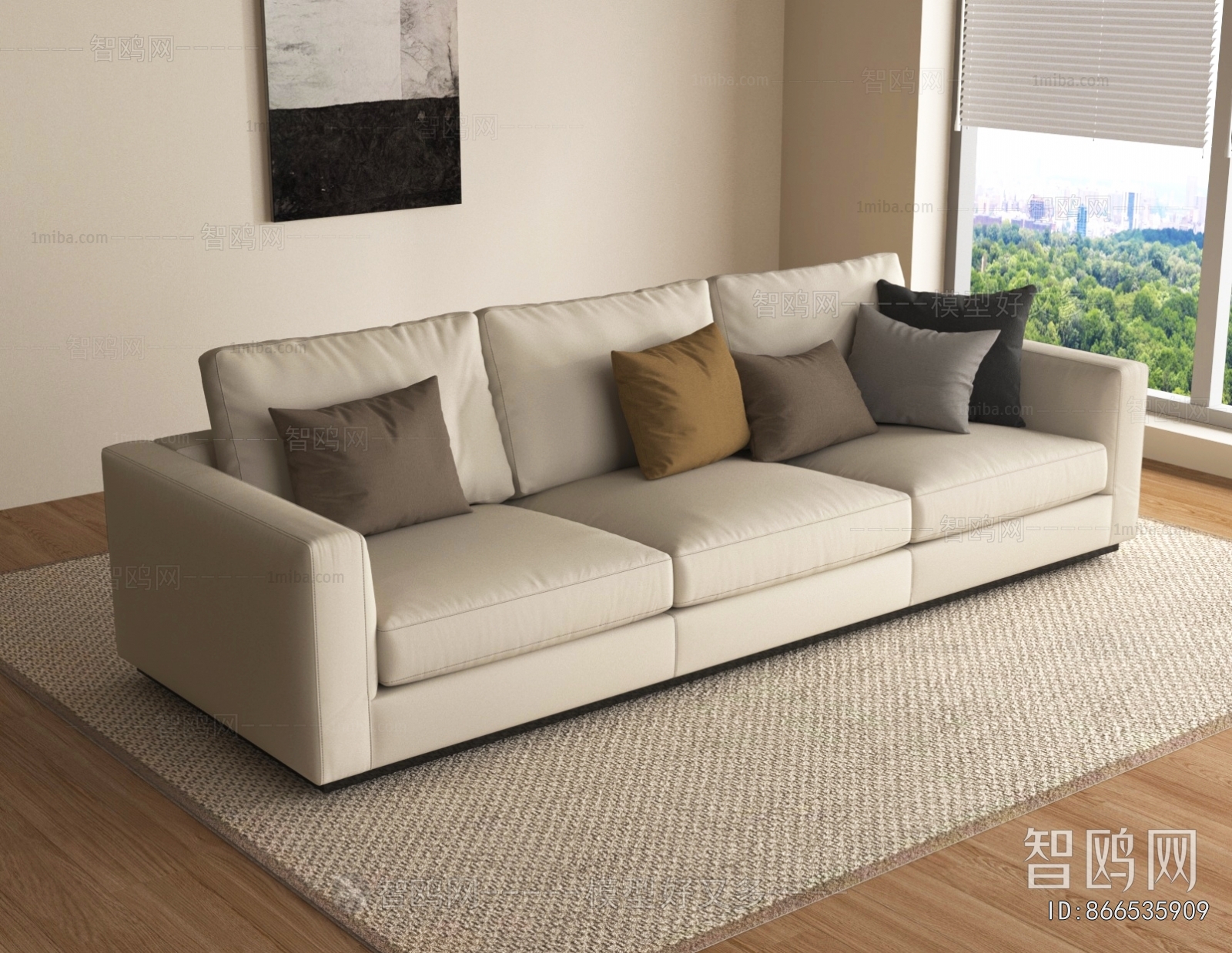Modern Three-seat Sofa