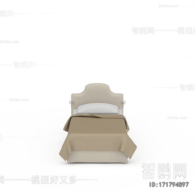 Simple European Style Single Bed