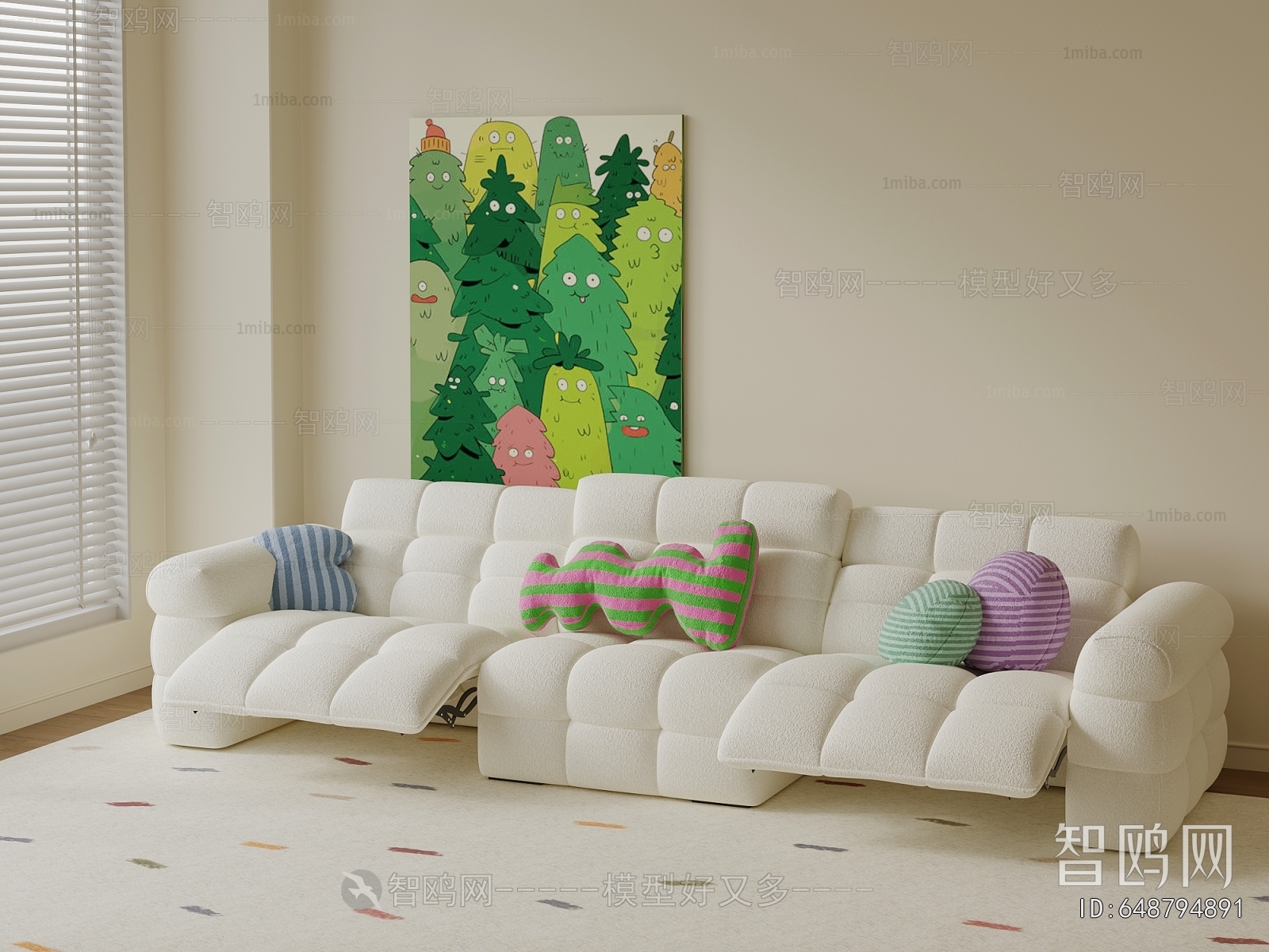 Modern Three-seat Sofa