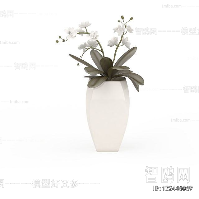 Modern Potted Green Plant