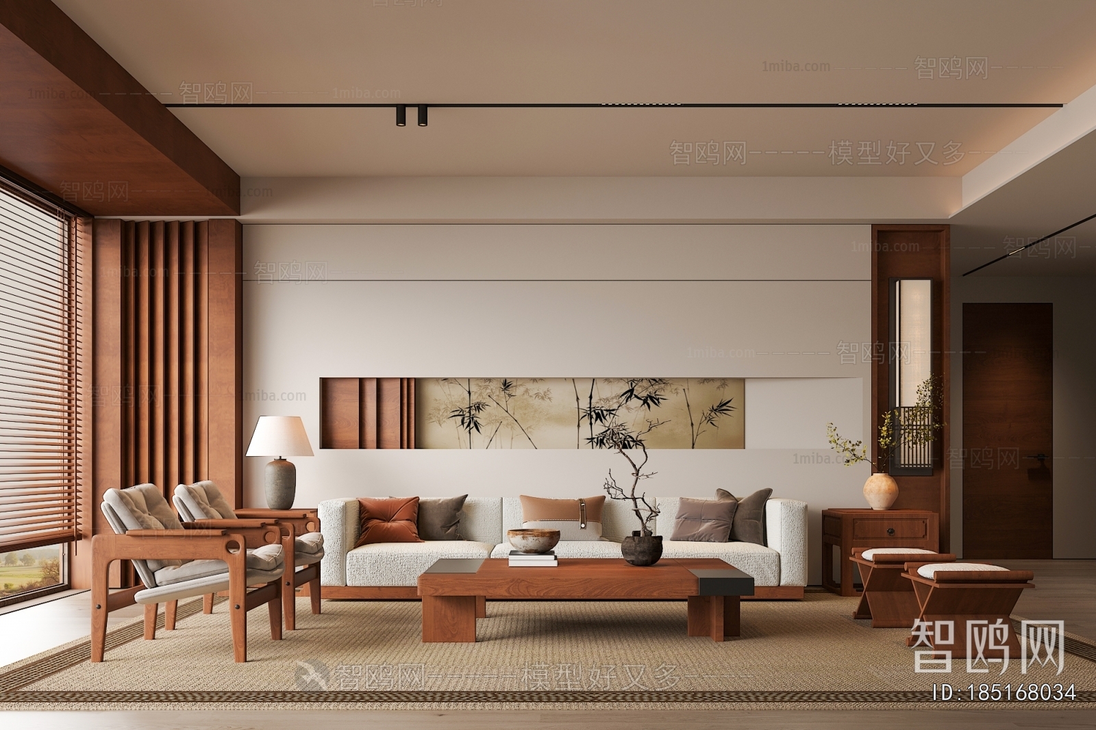 New Chinese Style A Living Room