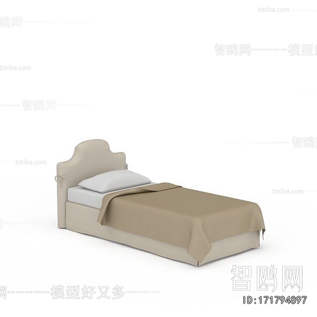 Simple European Style Single Bed