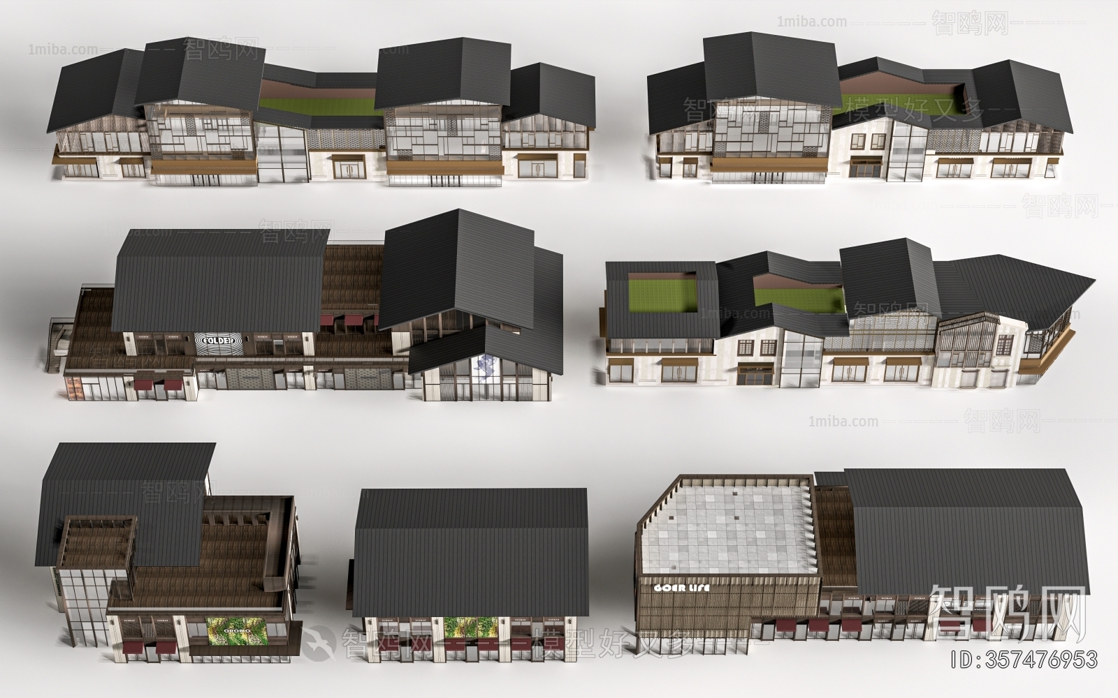 New Chinese Style Appearance Of Commercial Building