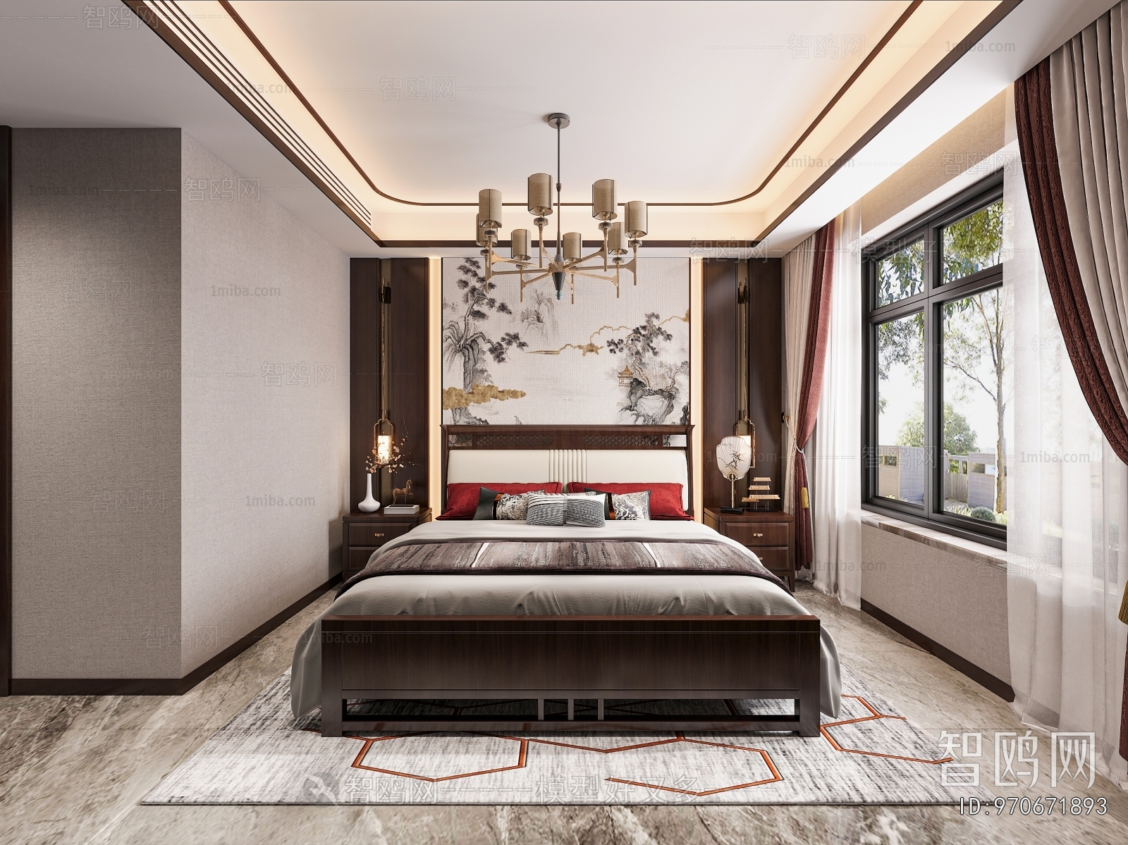 New Chinese Style Bedroom