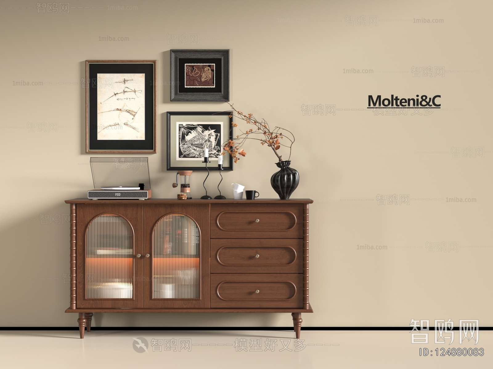 French Style Side Cabinet