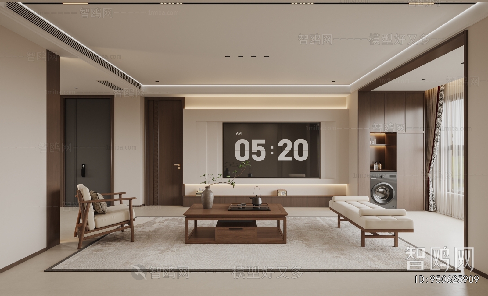 New Chinese Style A Living Room