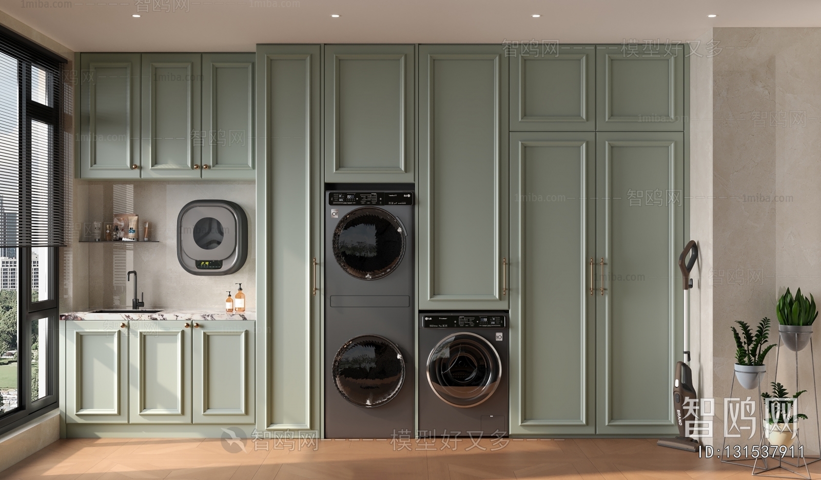 French Style Laundry Cabinet